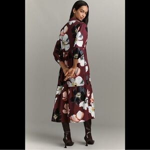 NWT * The Bettina Shirt Dress by Maeve in Maroon/Dark Wine